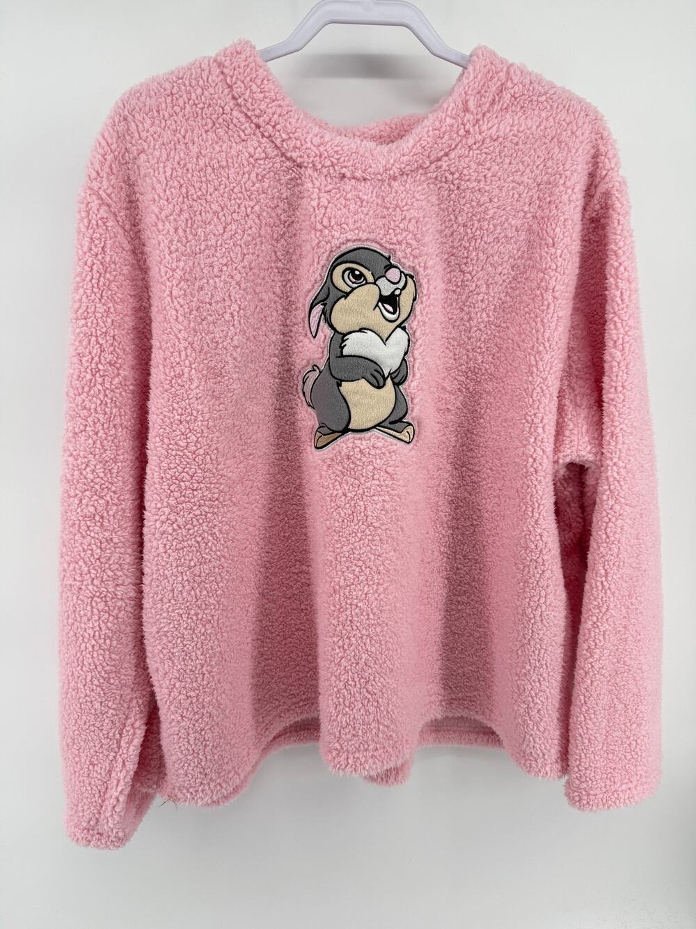 Disney Thumper Pajama Set Pink Sherpa Fleece Top Printed Sleep Pants Plus 3X